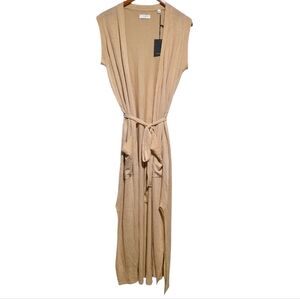 Billy Reid Linen Blend Duster Vest in Straw Size Medium NWT